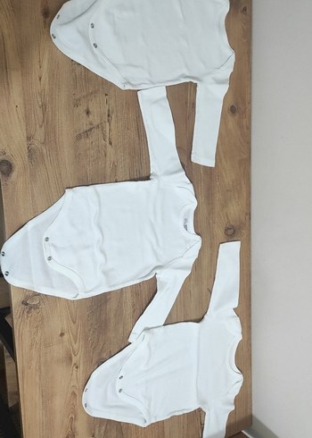 Bebek Kız Uzun Kollu Beyaz Body