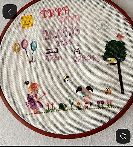 diğer Beden beyaz Renk Etamin tablo