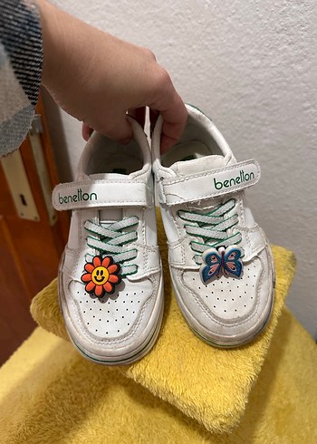 Benetton Beyaz Cırt Cırtlı çocuk Spor Ayakkabı