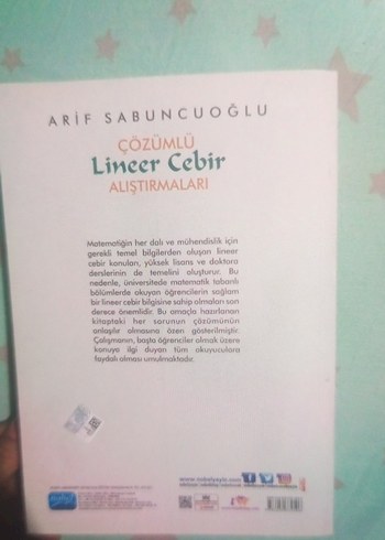 Çözümlü Lineer Cebir Alıştırmaları - Arif Sabuncuoğlu - Görsel 2