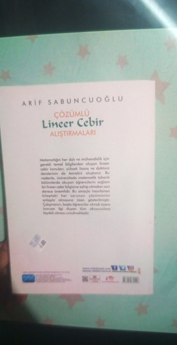 Çözümlü Lineer Cebir Alıştırmaları - Arif Sabuncuoğlu - Görsel 2