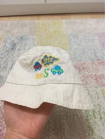 1-2 Yaş, 19 cm Beden beyaz Renk Bebek şapka