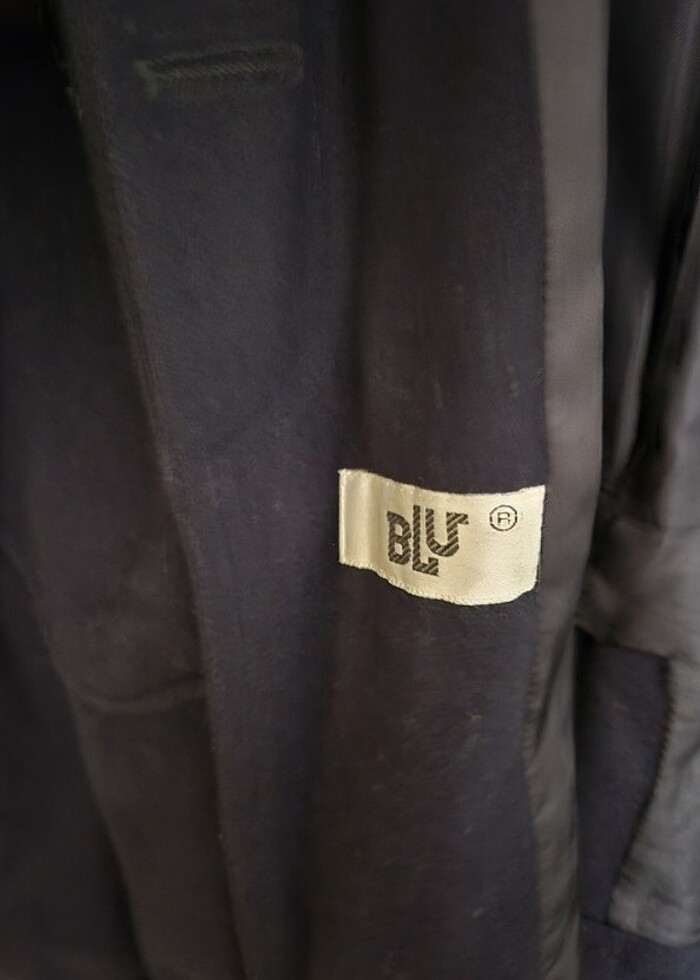 Lacivert palto - Görsel 4