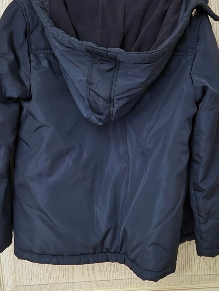 Erkek Çocuk Lacivert Düğmeli  Kaban - Görsel 5