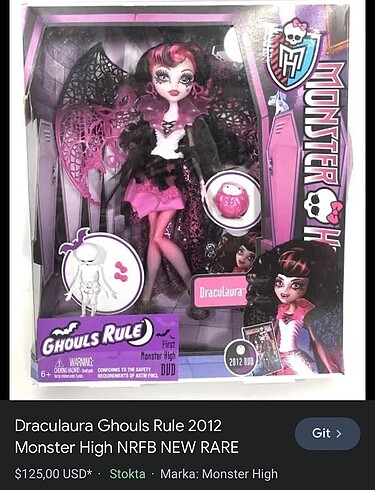 Beden Monster High Draculaura aksesuar