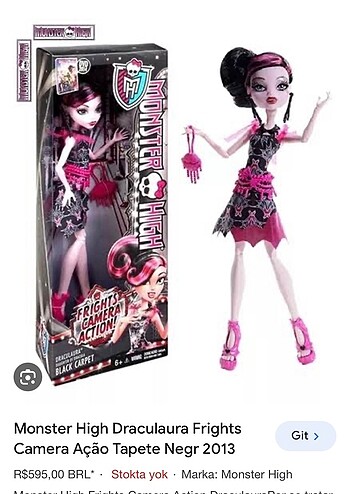 Beden Renk Monster High Draculaura aksesuar