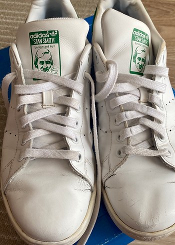Beyaz Adidas Stan Smith Erkek Spor Ayakkabı - Görsel 8