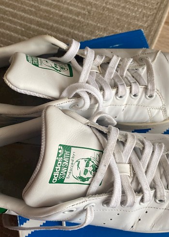 Beyaz Adidas Stan Smith Erkek Spor Ayakkabı - Görsel 10