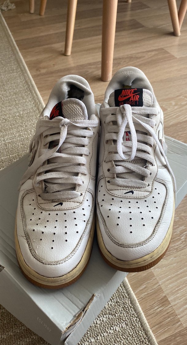 Beyaz Nike Air Force Erkek Spor Ayakkabı - Görsel 2