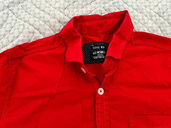 Kırmızı Gömlek 8-9 yaş - Görsel 3