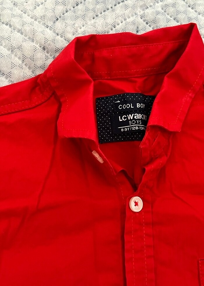 Kırmızı Gömlek 8-9 yaş - Görsel 3