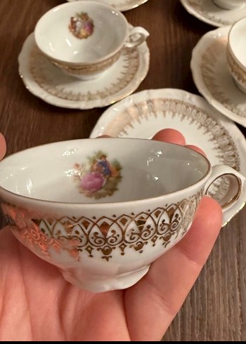 American Vintage Alman Mali Altin Detayli Vintage Porselen Kahvefincani