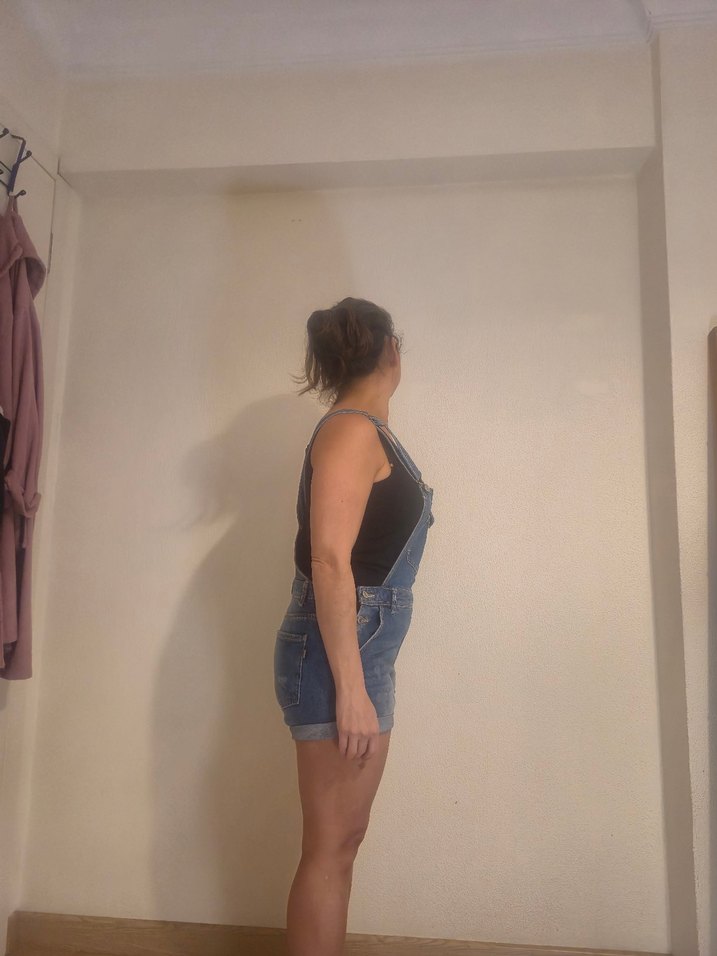 Kadın Mavi Denim Kısa Tulum Bershka - Görsel 2