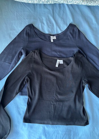 h&m iki adet u yaka crop