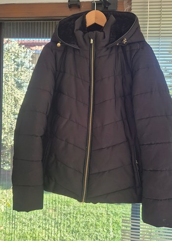 Zara Siyah Kapusonlu Zara Mont