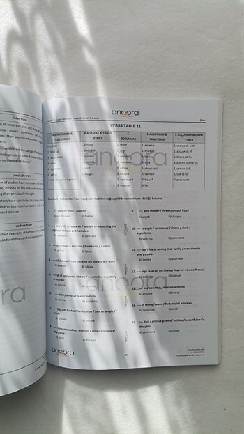  Beden Angora Dil Sınav Kelimeleri ve Cümleleri 