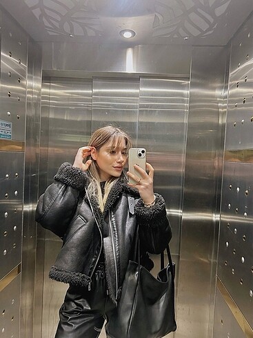 m Beden siyah Renk Zara biker ceket