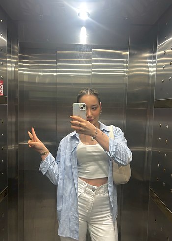 Beyaz renk jean - Görsel 3