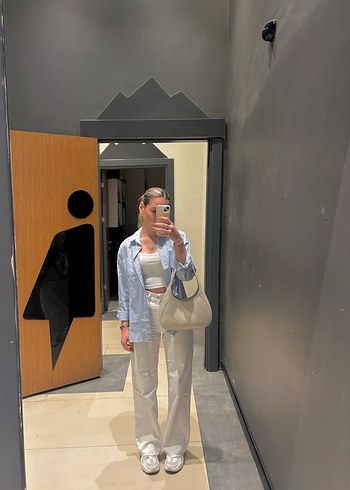 Beyaz renk jean - Görsel 2