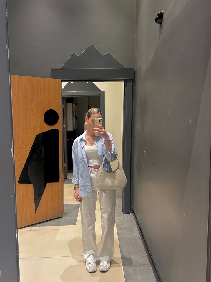 Beyaz renk jean - Görsel 2