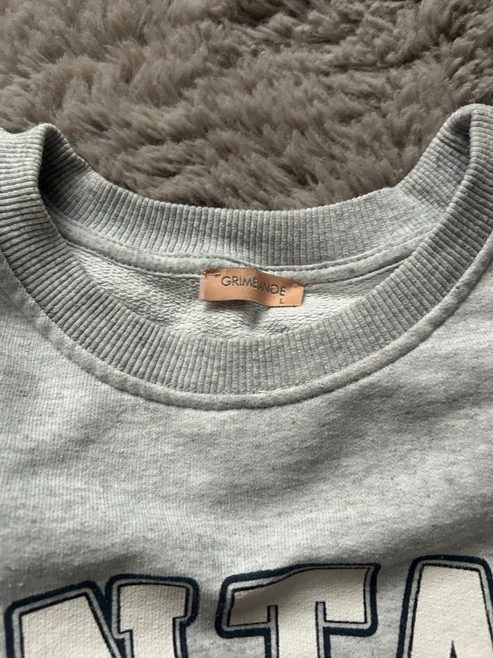 Gri Uzun Kollu Kadın Sweatshirt - Görsel 2