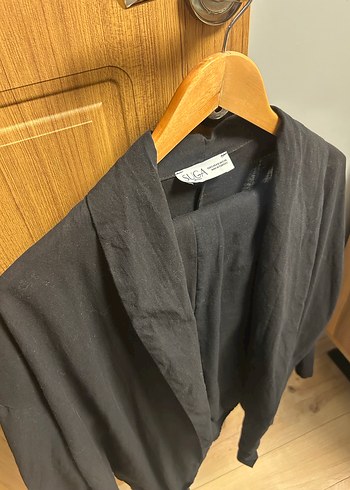 Siyah keten takım - Görsel 4