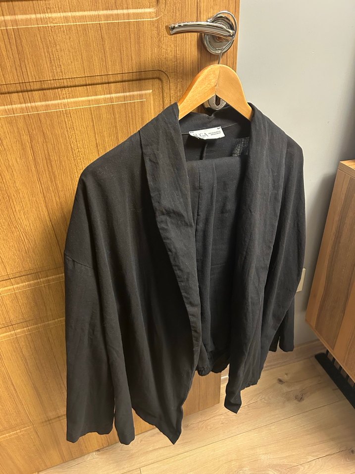 Siyah keten takım - Görsel 3