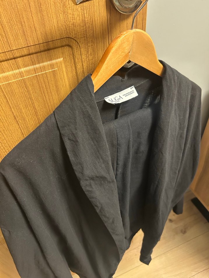 Siyah keten takım - Görsel 4