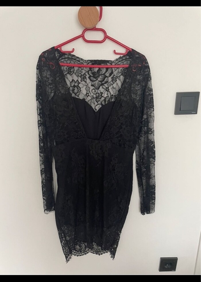 Dantel detayli elbise - Görsel 2