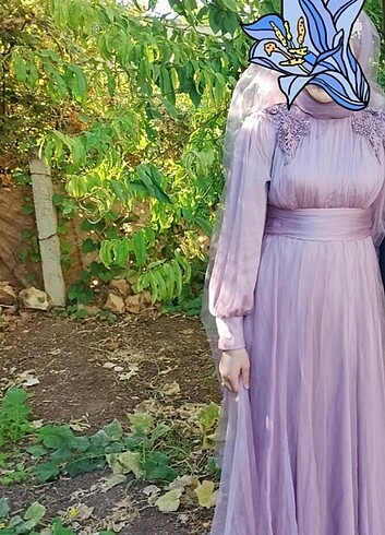 38 Beden mor Renk Özel gün abiyesi