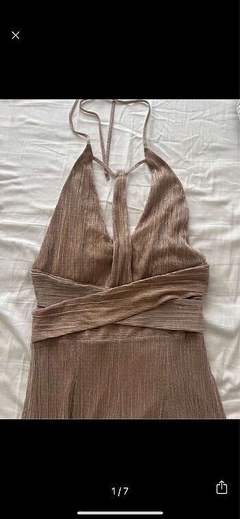 Kadın abiye elbise ışıltılı kumaş