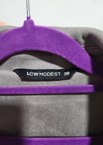 Gri Süet Kuşaklı Midi Ceket - Görsel 3