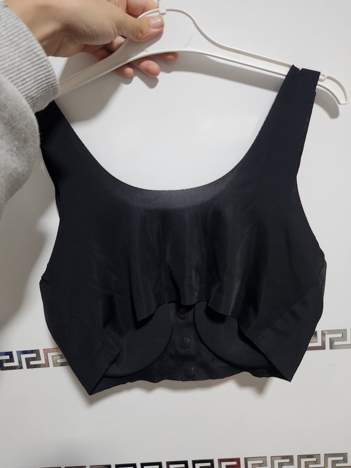 Siyah Goth Tarzı Atlet Sütyen - Görsel 2