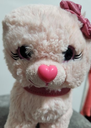 Pembe Peluş Oyuncak Köpek - Görsel 3