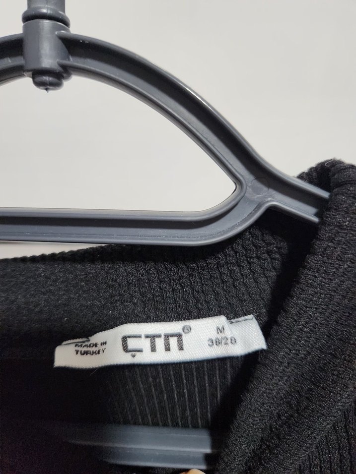 Siyah Kadın Triko Mini Kazak - Görsel 3