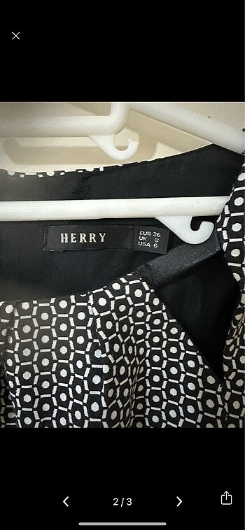 Herry Herry siyah- beyaz elbise