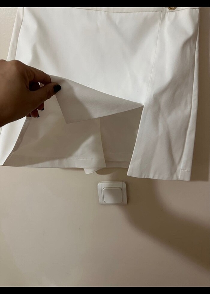 Perspective ekru şort etek. - Görsel 2