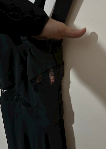 Siyah Uzun abiye elbise - Görsel 5