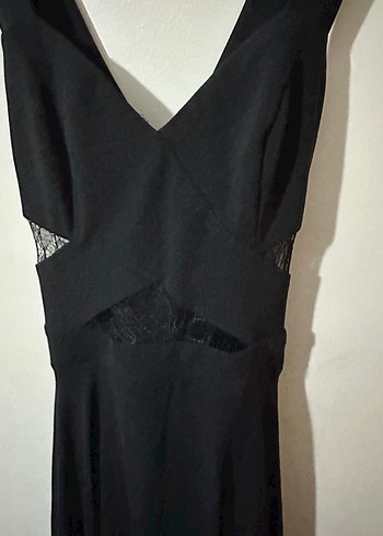 Siyah Uzun abiye elbise - Görsel 3