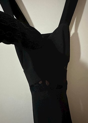 Siyah Uzun abiye elbise - Görsel 4