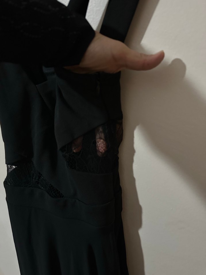 Siyah Uzun abiye elbise - Görsel 5