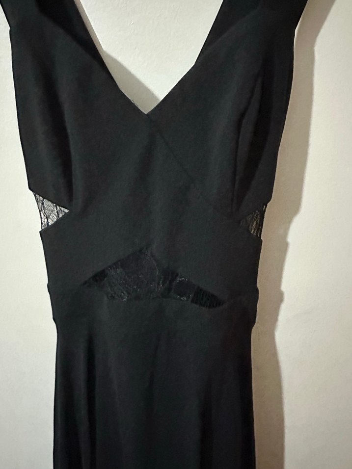 Siyah Uzun abiye elbise - Görsel 3