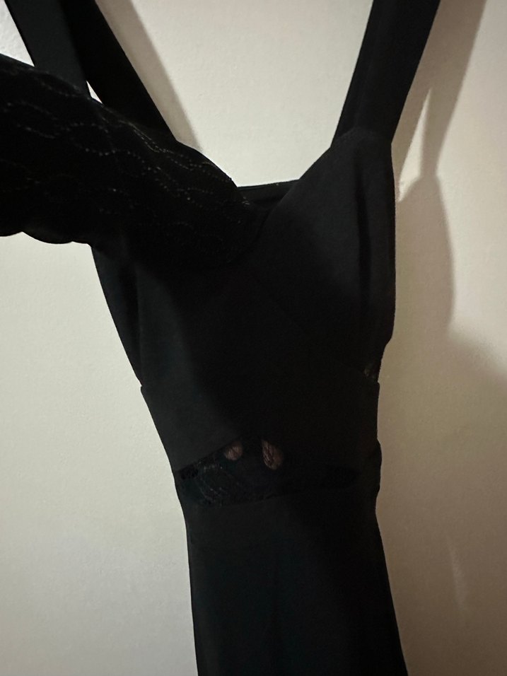 Siyah Uzun abiye elbise - Görsel 4