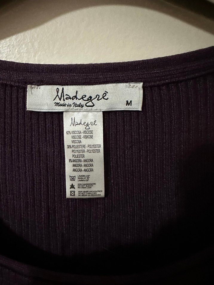 Kısa Kollu Mor Triko Bluz. - Görsel 2