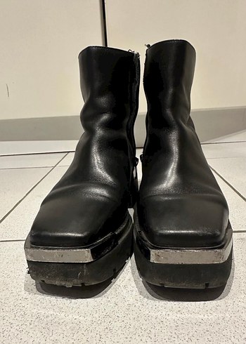 Elle Kadın Siyah Deri Platform Topuklu Bot - Görsel 3