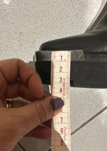 Elle Kadın Siyah Deri Platform Topuklu Bot - Görsel 6