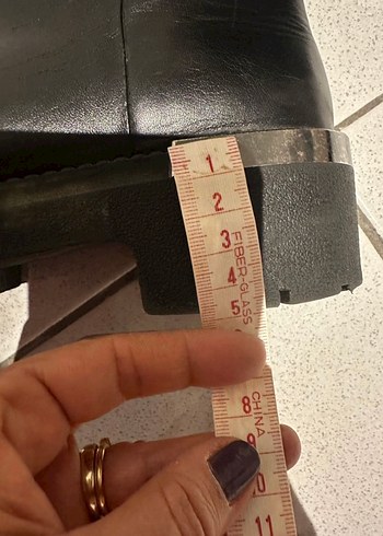 Elle Kadın Siyah Deri Platform Topuklu Bot - Görsel 7