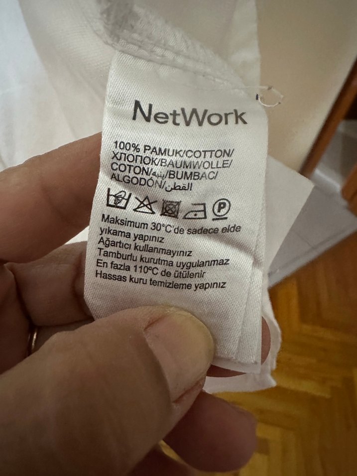 Network beyaz taşlı gömlek. - Görsel 3