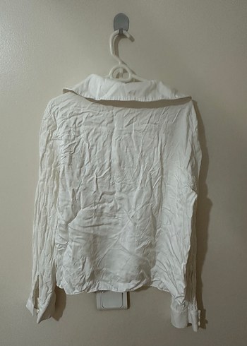 Adil Işık kemik rengi Keten Uzun Kollu Gömlek. - Görsel 4