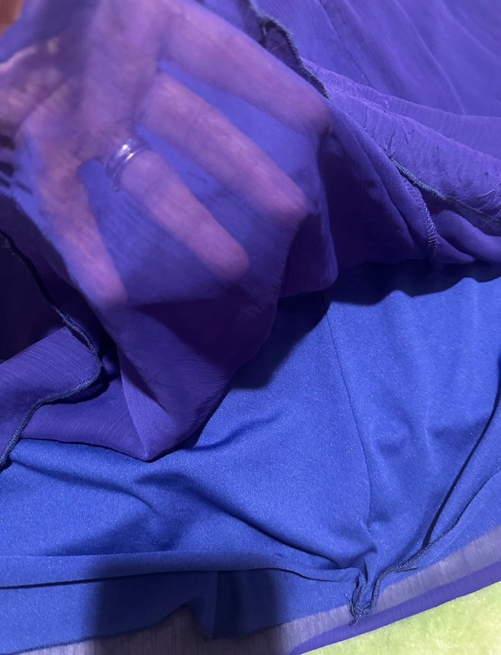 Lacivert mor arası etek- yelek takım. - Görsel 4